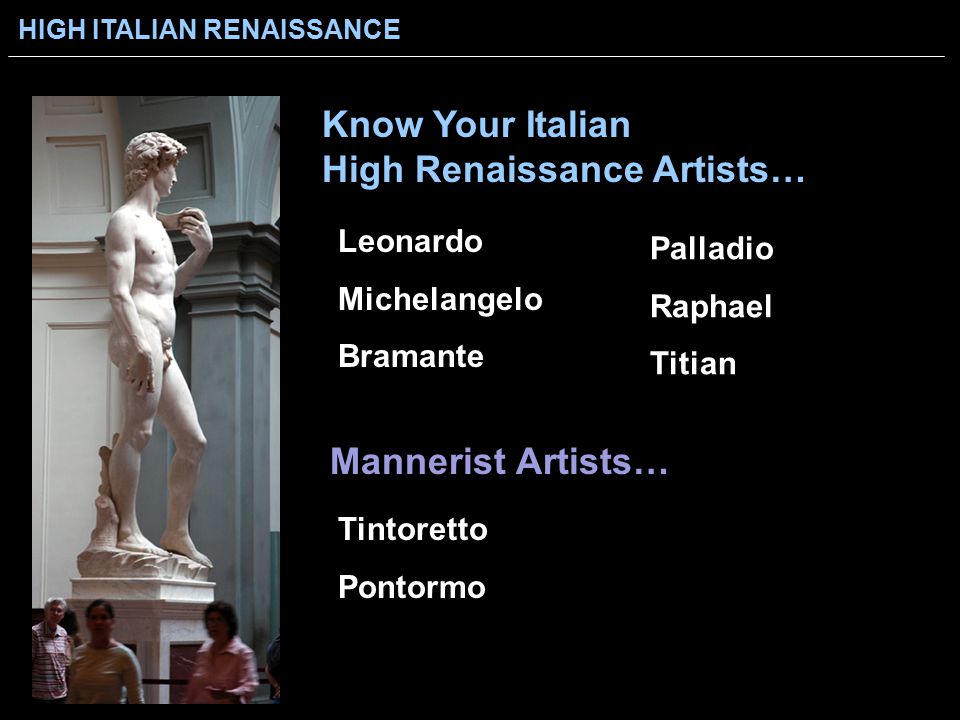 Know Your Italian High Renaissance Artists… - ppt download