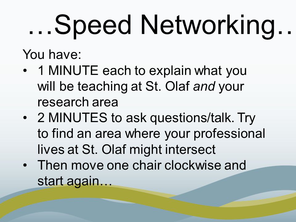 Networking questions business speed Speed Networking