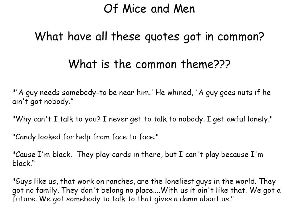 of mice and men isolation