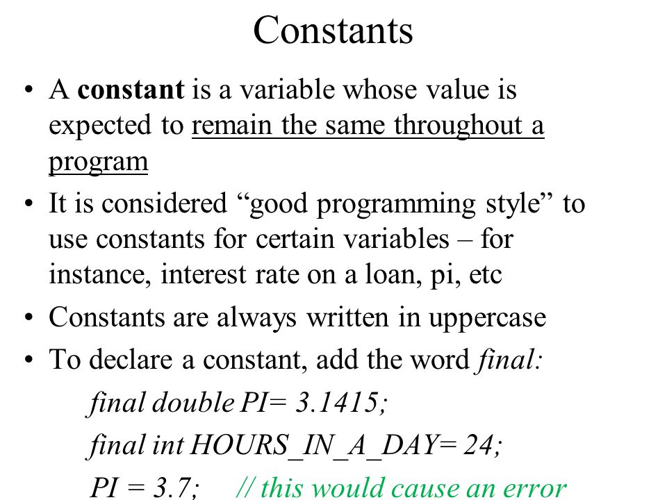 Why is it important to use variables instead of constants?
