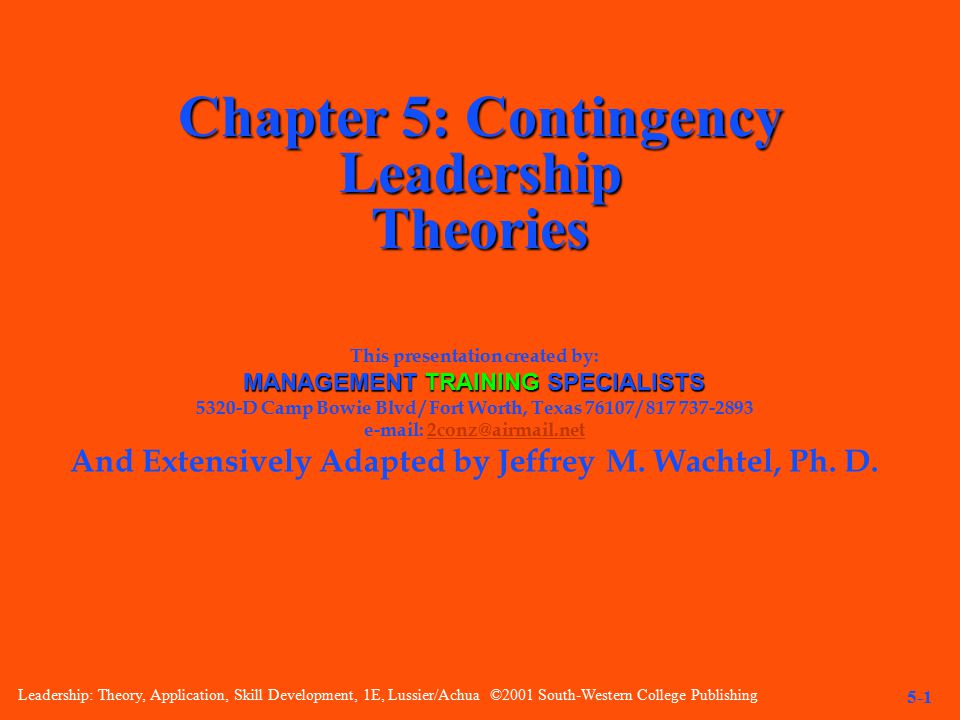 application of contingency theory