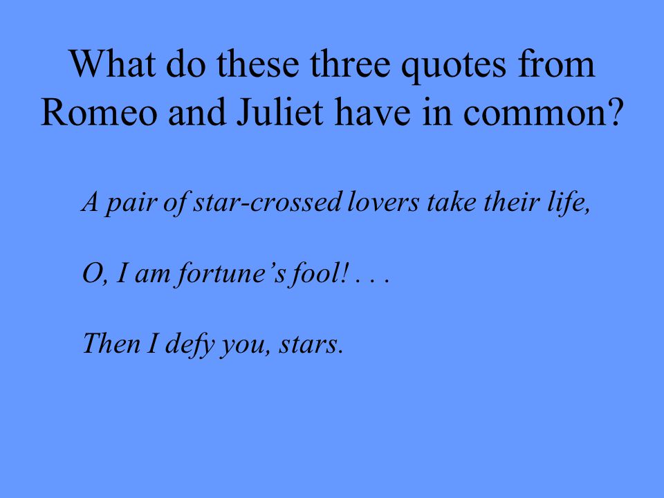 star crossed lovers romeo and juliet