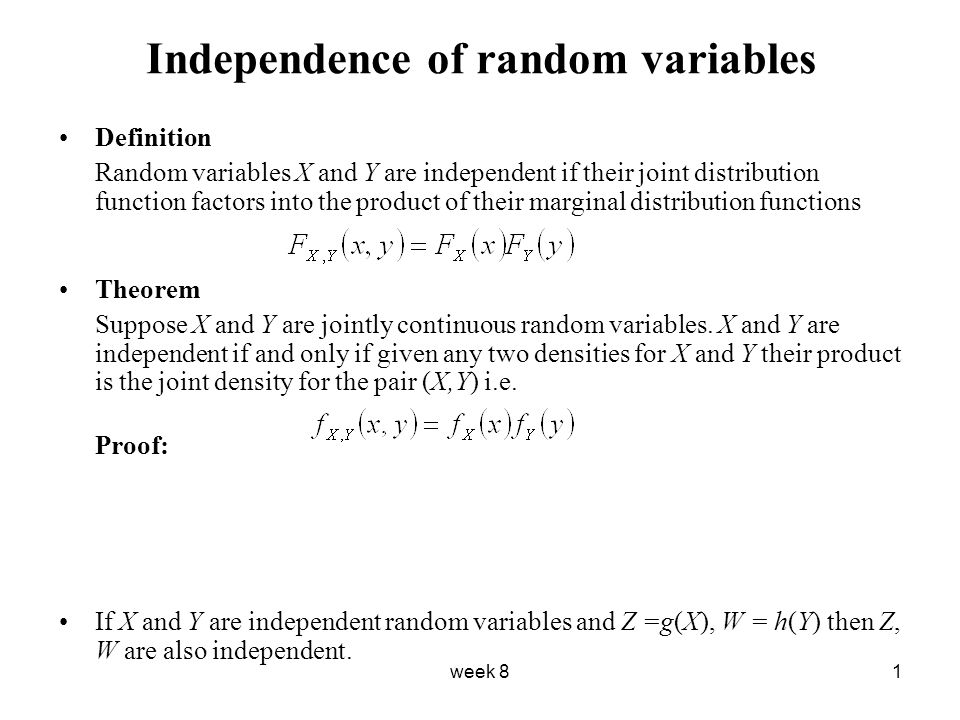Independence Of Random Variables Ppt Video Online Download