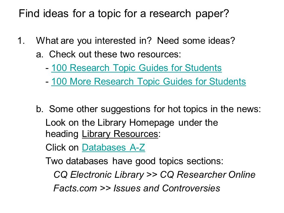hot topics for research papers