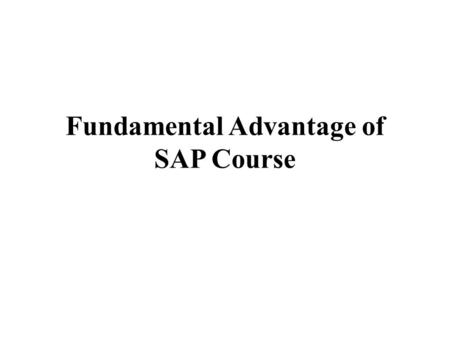 Fundamental Advantage of SAP Course. When human beings speak about SAP, they commonly suggest the software program system. SAP includes numerous parts,