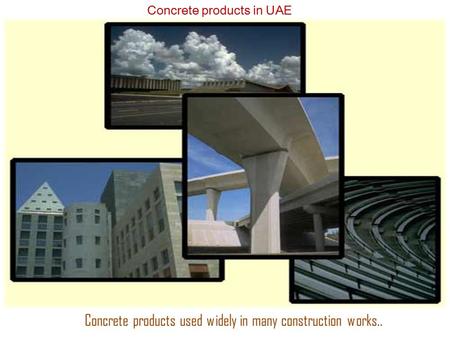 Concrete Products Manufacturers in Dubai
