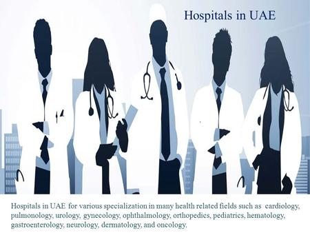 Dental Clinics and Hospitals in UAE
