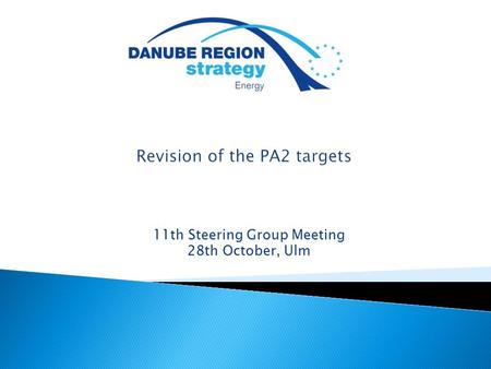 11th Steering Group Meeting 28th October, Ulm. Revision of targets – current status  Current targets and actions were agreed in  Debate on revision.