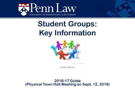 Student Groups: Key Information Guide (Physical Town Hall Meeting on Sept. 12, 2016) Courtesy Quizlet.com.