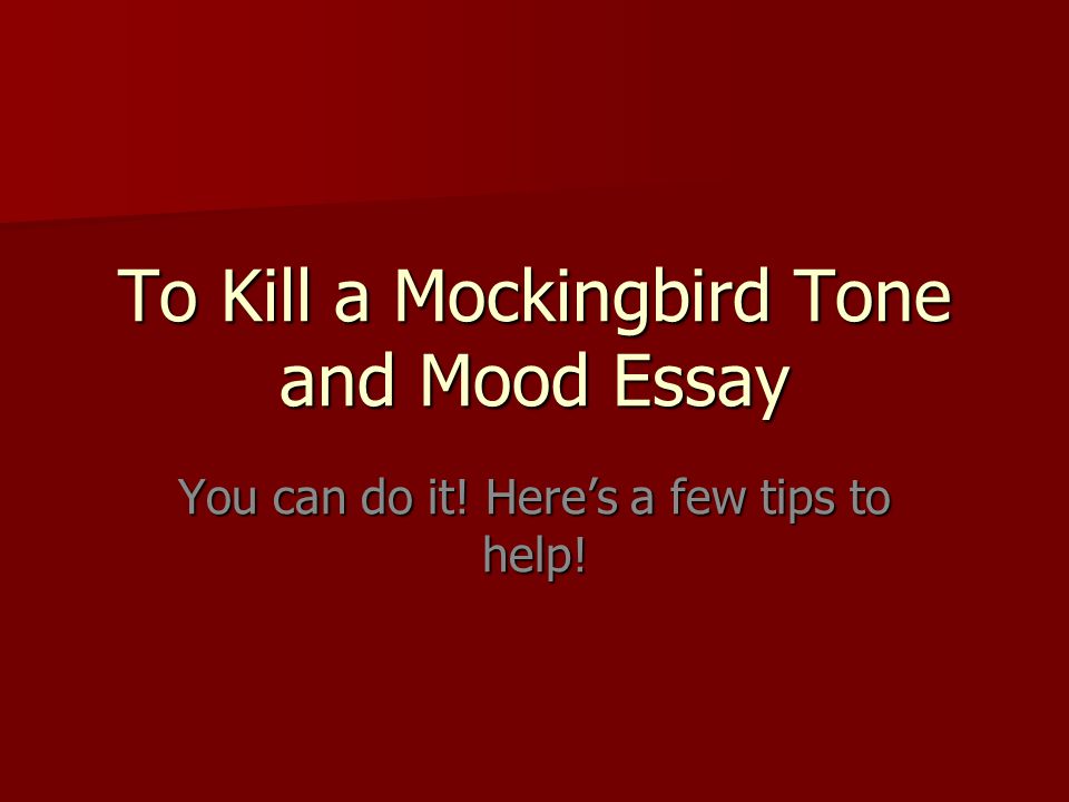 the tone of to kill a mockingbird