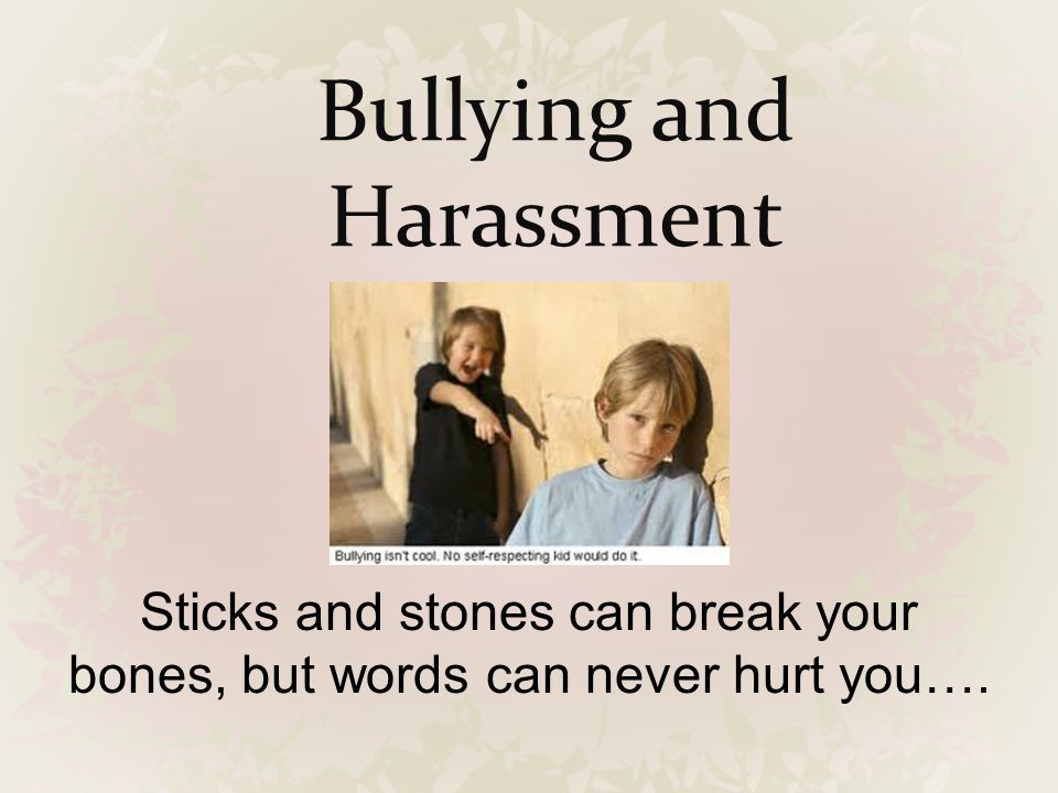 No Sticks, No Stone, No Bullying