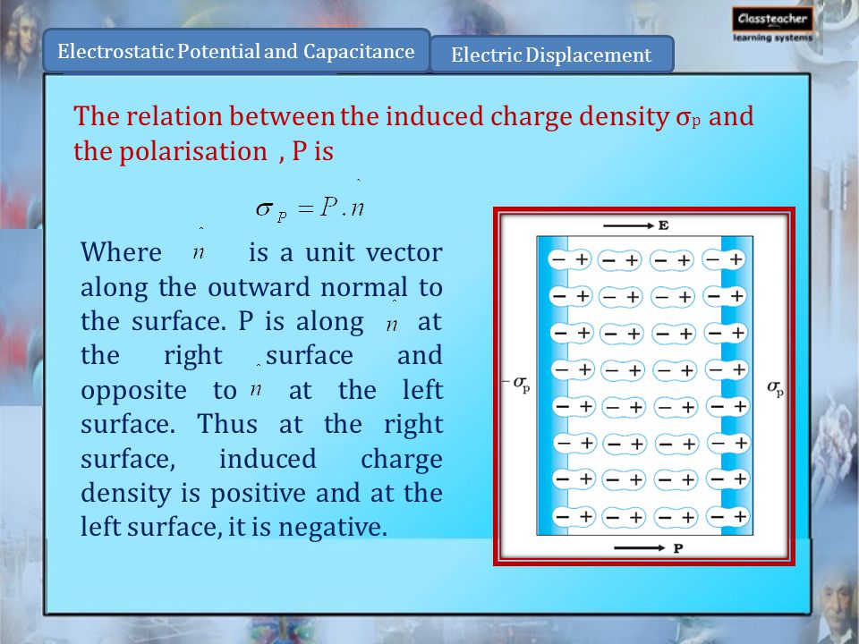 Pornografía Experto ruido The relation between the induced charge density σ p and the polarisation, P  is Where is a unit vector along the outward normal to the surface. P is  along. - ppt download