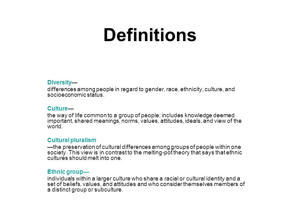 Definitions Diversity— - ppt video online download