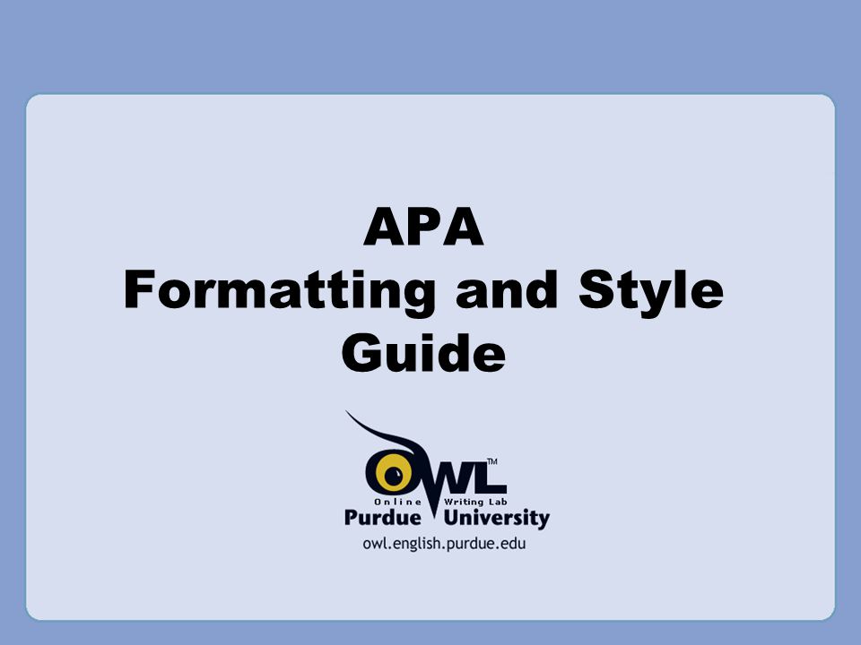 Purdue owl apa cover page deals