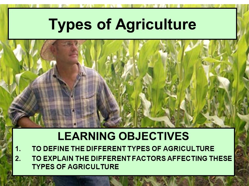 different types of agriculture