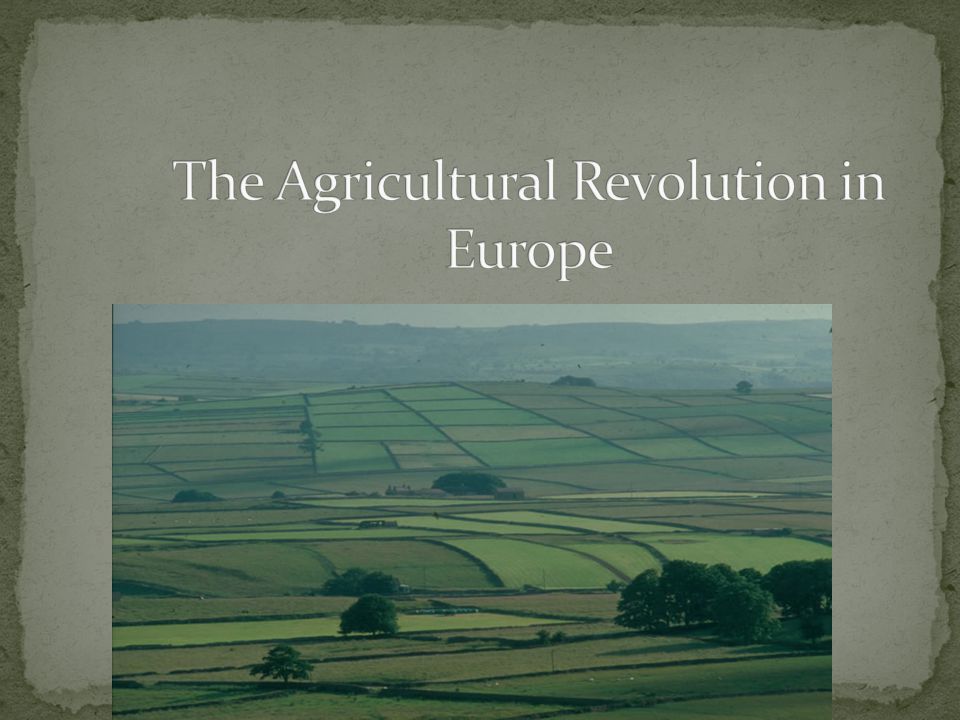 define the term agrarian revolution