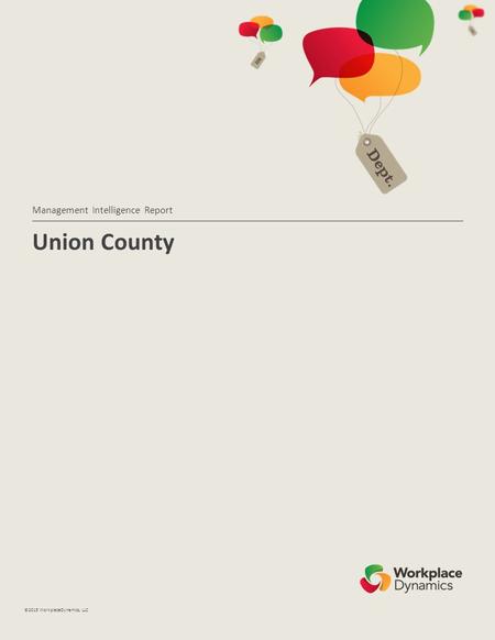 Union County Management Intelligence Report ©2015 WorkplaceDynamics, LLC.