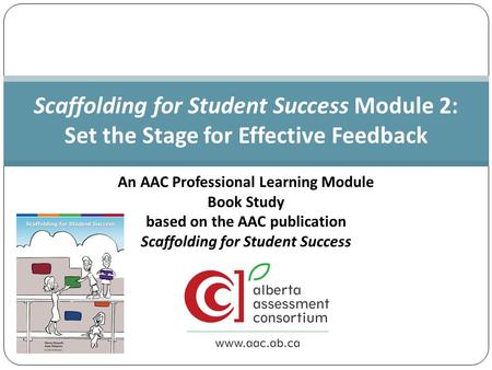 An AAC Professional Learning Module Book Study based on the AAC publication Scaffolding for Student Success Scaffolding for Student Success Module 2: Set.