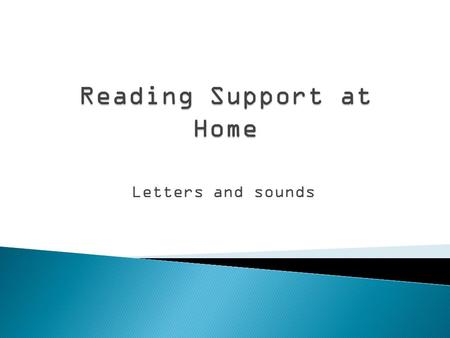 Letters and sounds.  Reading is a very complex skill and requires lots of practice.  Reading to your children from an early age is crucial  Children.