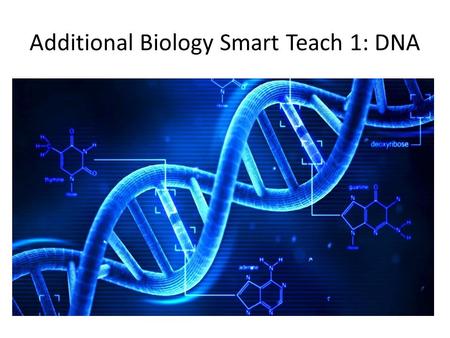 Additional Biology Smart Teach 1: DNA. Key terms used in exam questions Haploid – Half the chromosome number. Diploid – Full chromosome number. Gamete.