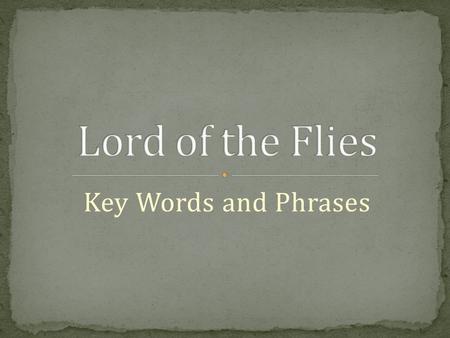 Key Words and Phrases. a story, play, poem, picture, or other work in which the characters and events represent particular qualities or ideas, related.