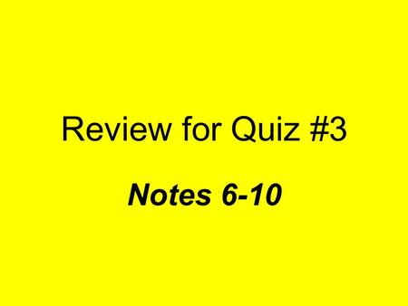 Review for Quiz #3 Notes Click for Answer What was the name of the economic plan to help land owners and former slaves make money, but ultimately.