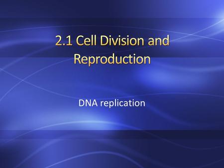 DNA replication. Each new cell is genetically identical to the parent nucleus Parent cell Chromosomes Have been replicated Daughter Cells Each cell.