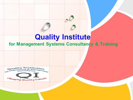 L/O/G/O Quality Institute for Management Systems Consultancy & Training.