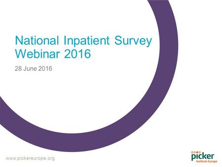 National Inpatient Survey Webinar June 2016.