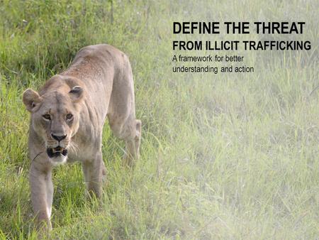 DEFINE THE THREAT FROM ILLICIT TRAFFICKING A framework for better understanding and action.
