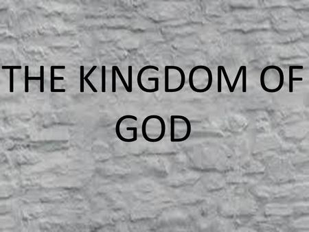 THE KINGDOM OF GOD. The Kingdom is all around us: 20 Now having been questioned by the Pharisees as to when the kingdom of God was coming, He answered.