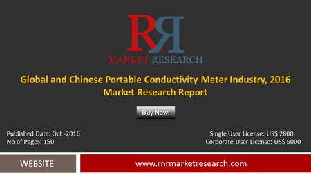 Global and Chinese Portable Conductivity Meter Industry, 2016 Market Research Report  WEBSITE Published Date: Oct Single.