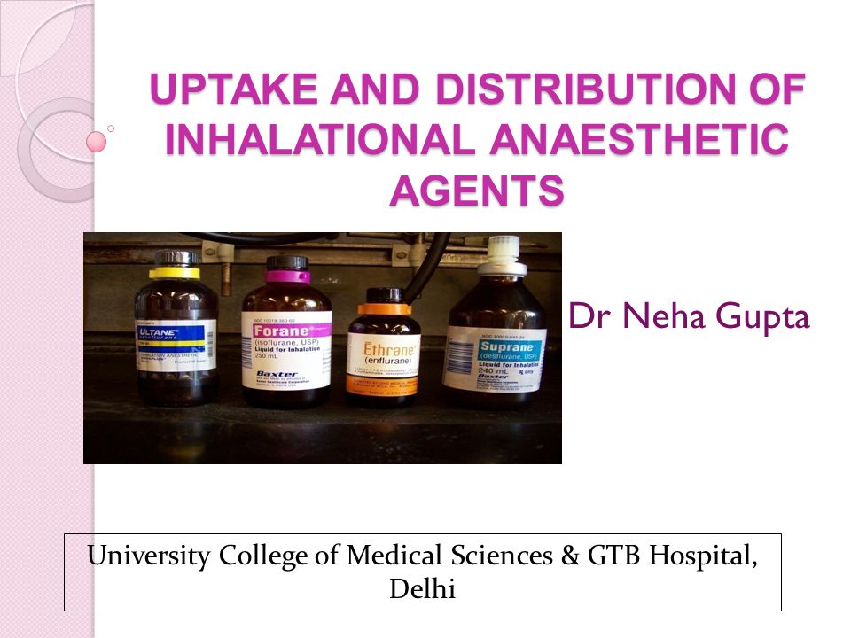 UPTAKE AND DISTRIBUTION OF INHALATIONAL ANAESTHETIC AGENTS - ppt download