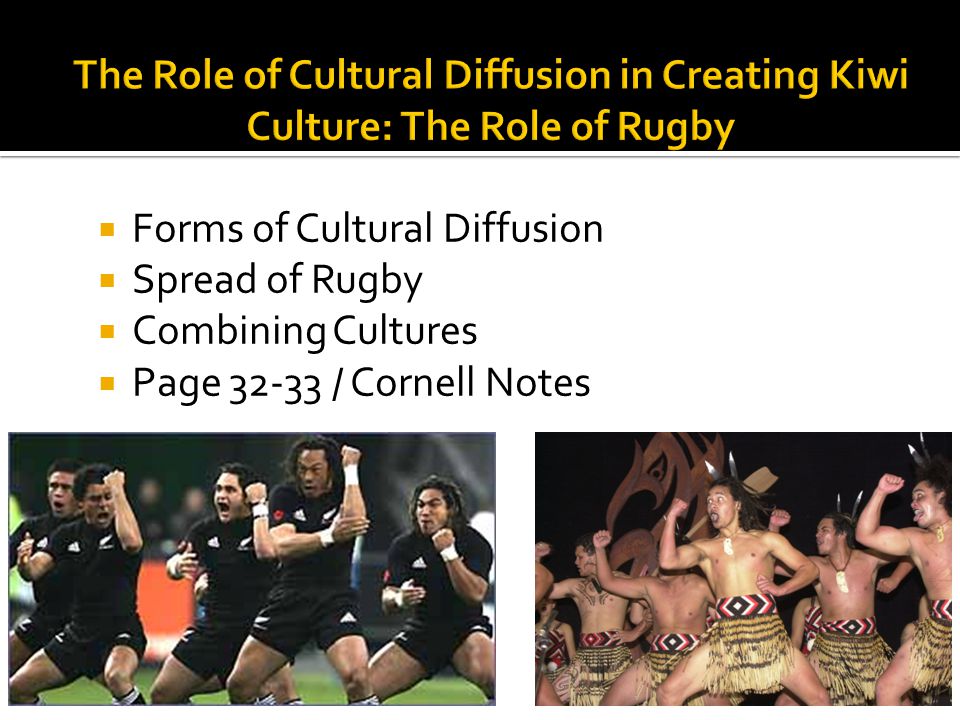 Forms of Cultural Diffusion Spread of Rugby Combining Cultures - ppt video  online download