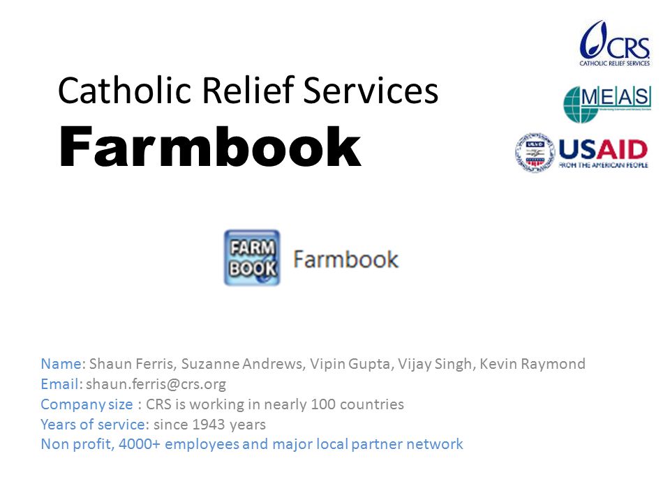 Catholic Relief Services Farmbook Ppt Video Online Download
