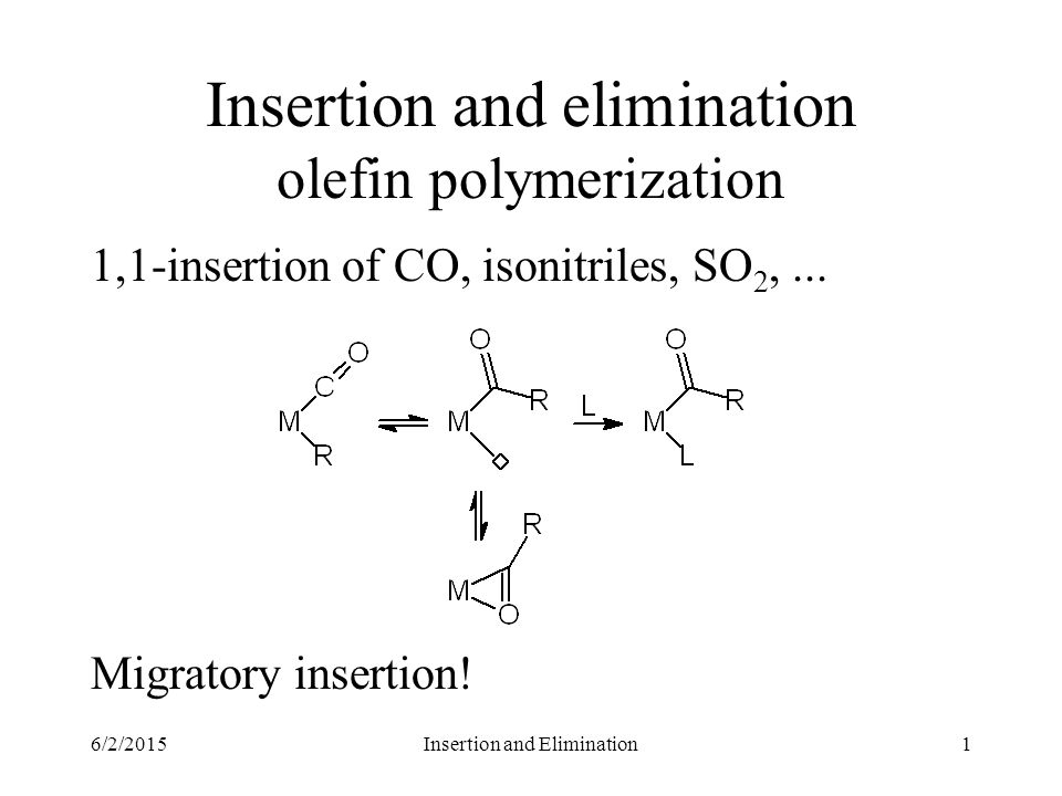 Insertion And Elimination Olefin Polymerization Ppt Video Online Download