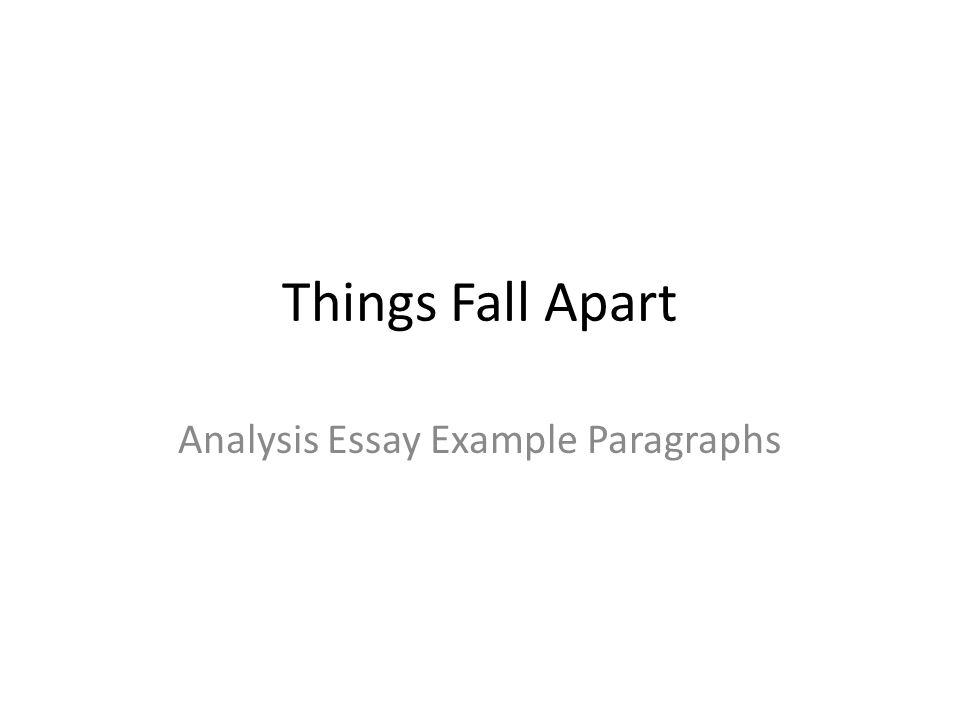 things fall apart culture essay