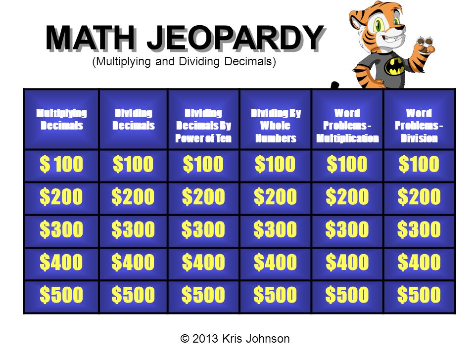 Math Jeopardy (Multiplying And Dividing Decimals) Multiplying Decimals - Ppt Video Online Download