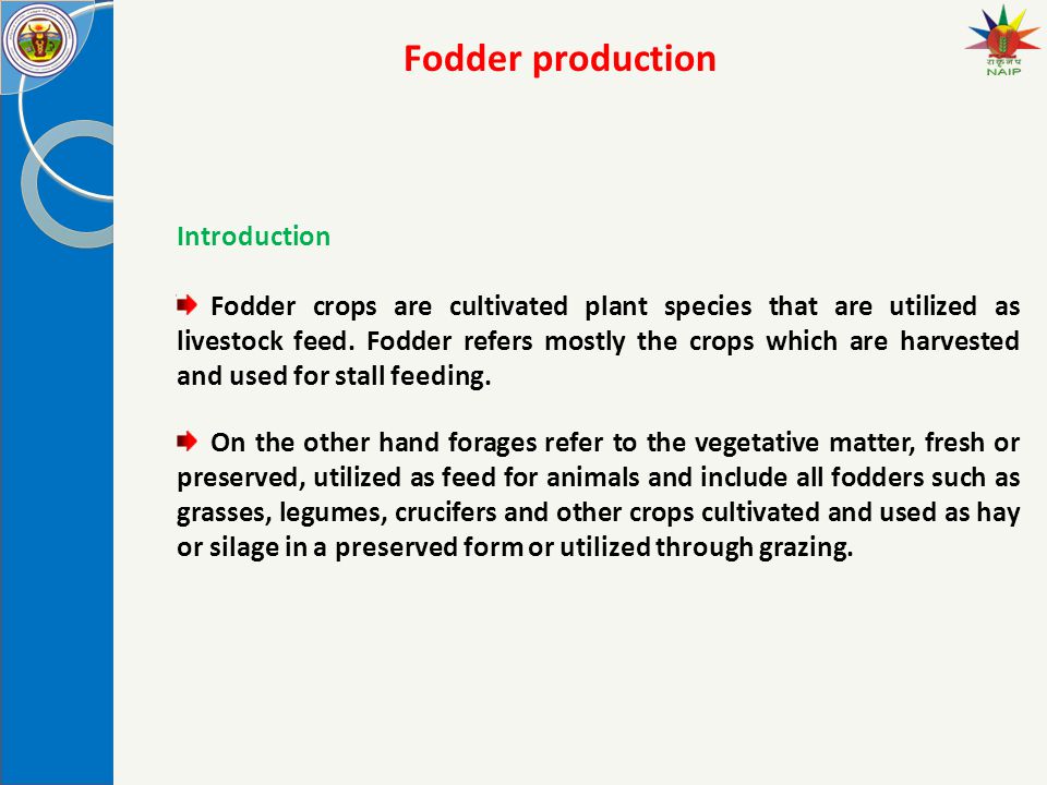 Fodder production Introduction - ppt video online download