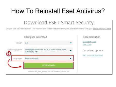 How To Reinstall Eset Antivirus?. Reinstall Navigate to your Desktop or wherever you saved the installation package file and double-click.