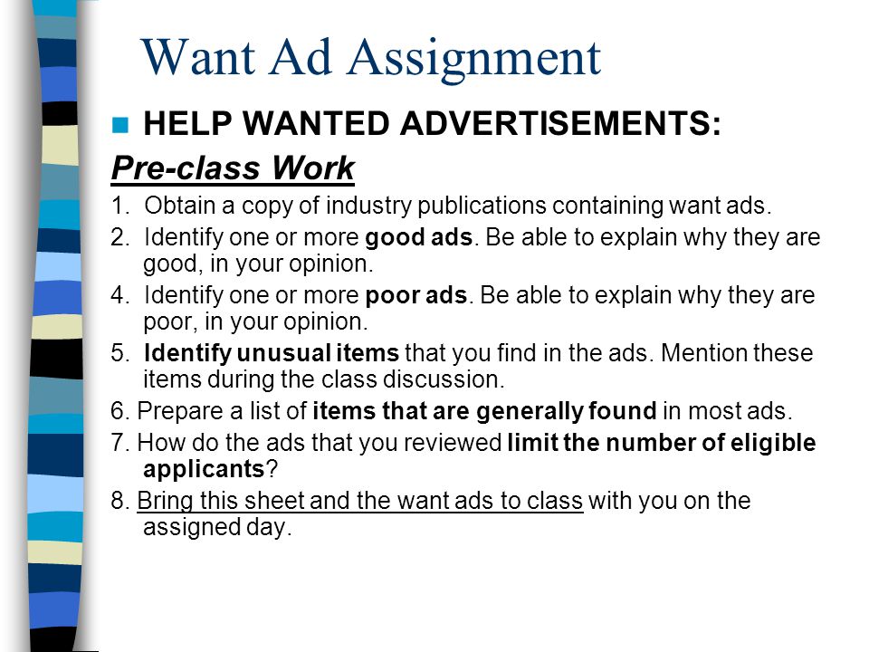 help wanted ads