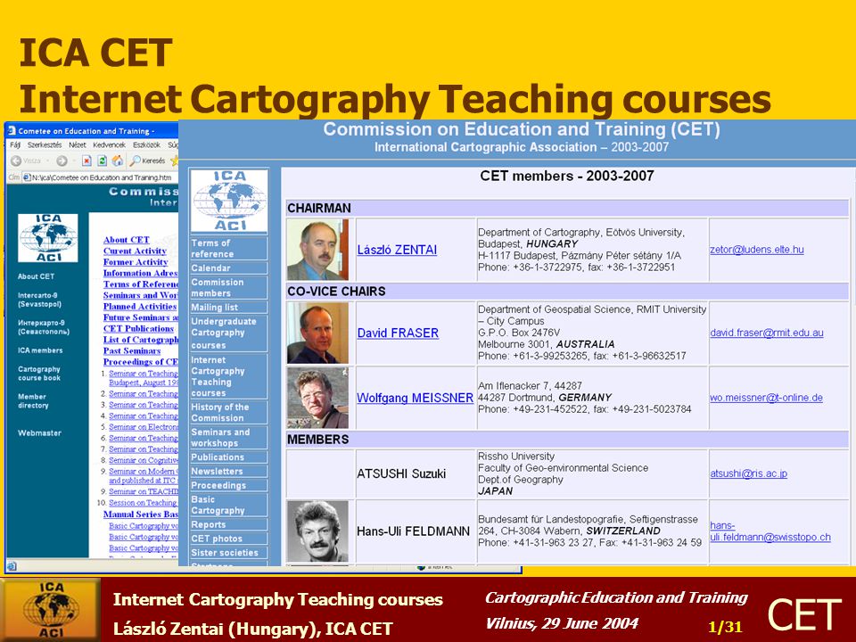 ICA course on Toponymy