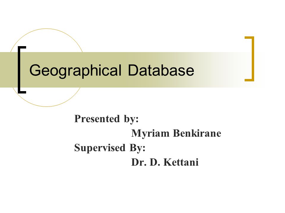 geographical database in dbms