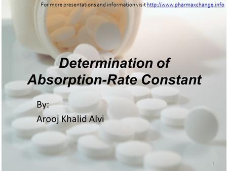Determination of Absorption-Rate Constant