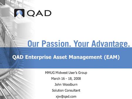 QAD Enterprise Asset Management (EAM)