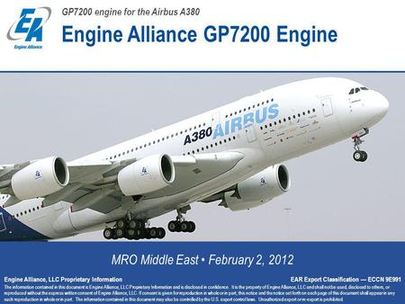 Engine Alliance GP7200 Engine