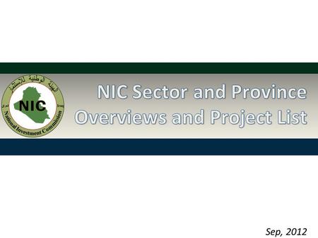 NIC Sector and Province Overviews and Project List