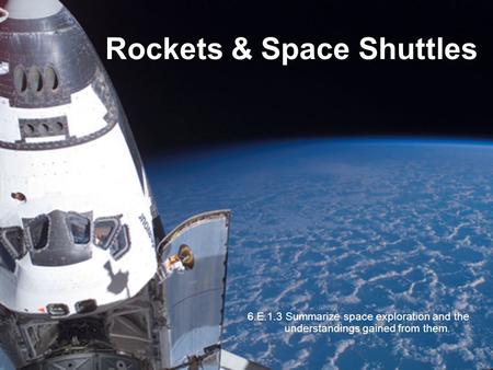 Rockets & Space Shuttles
