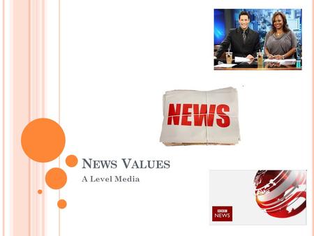 N EWS V ALUES A Level Media. R EALITY IN THE NEWS How realistic is the news? Can you think of any way that the news may be constructed? What is the role.