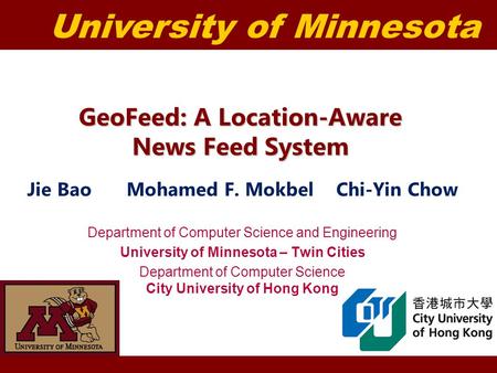 GeoFeed: A Location-Aware News Feed System